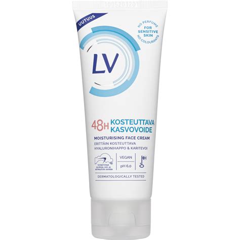 lv kasvovoide|Kasvovoide LV 75 ml kosteuttava 48h .